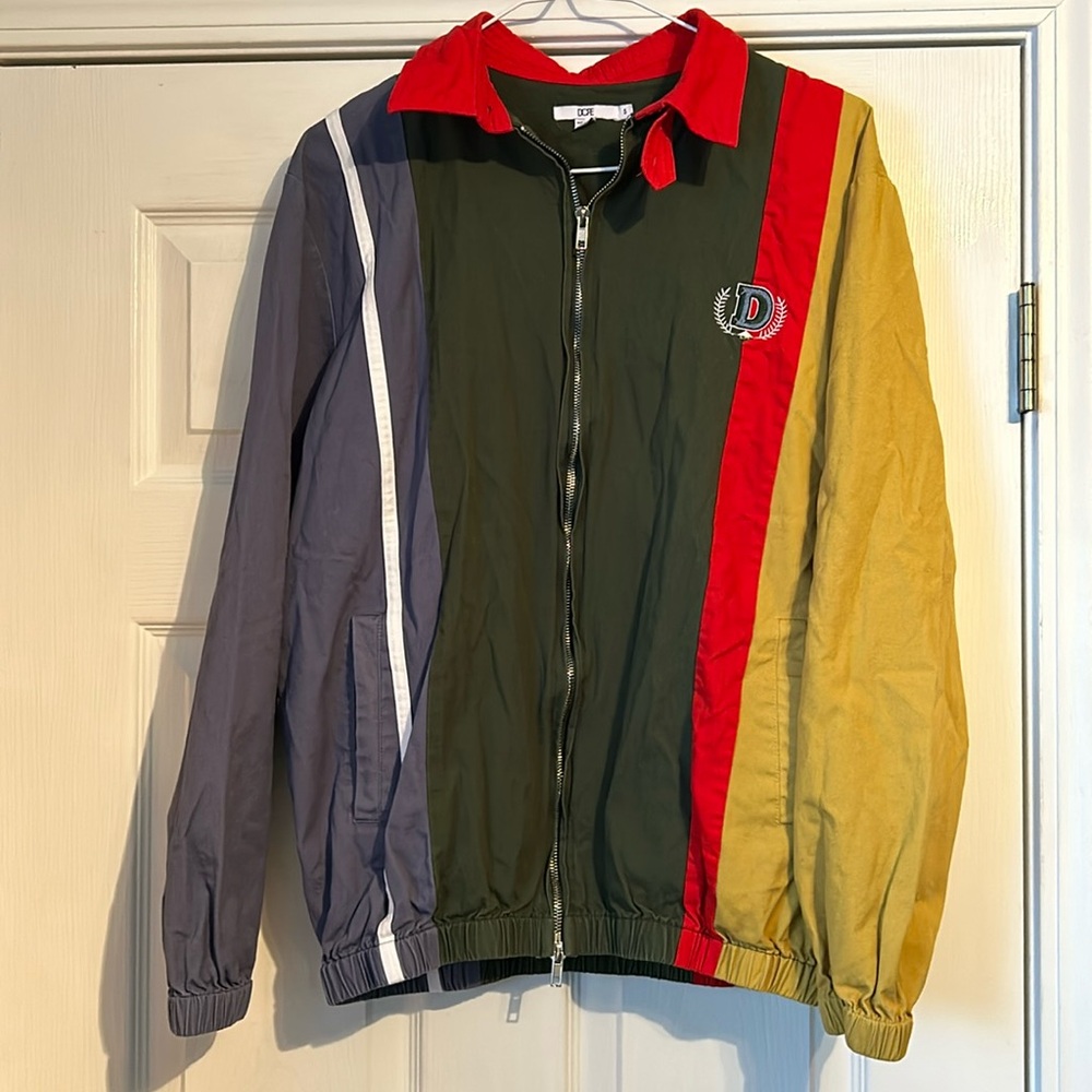 Color Block Zip Front Jacket Men’s Small
